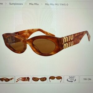 Miu Miu Brown Tortoise Sunglasses